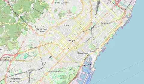 Karte mit der Lage von Barcelona Passeig de Gràcia
