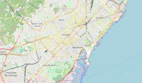 Karte mit der Lage von Barcelona Plaça de Catalunya
