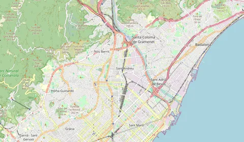 Karte mit der Lage von Barcelona Sant Andreu Condal