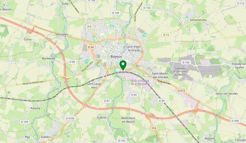 Map showing the location of Bayeux station