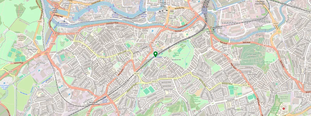 Map showing the location of Bedminster
