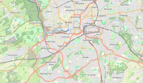 Map showing the location of Bedminster