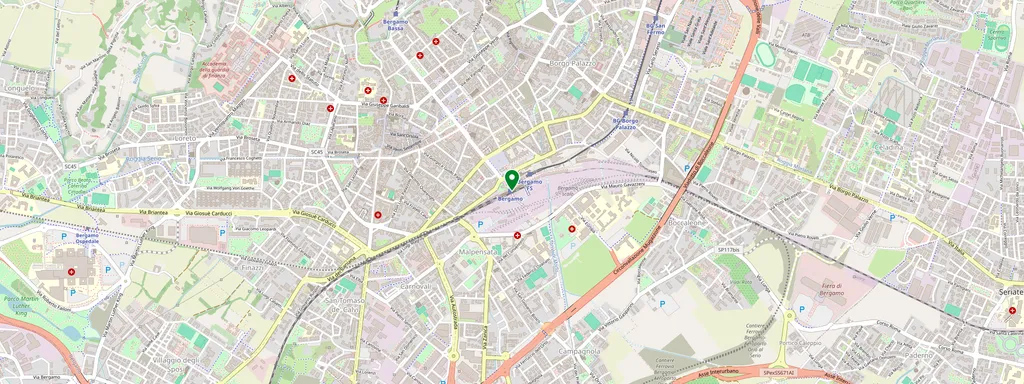 Carte montrant l’emplacement de Bergamo