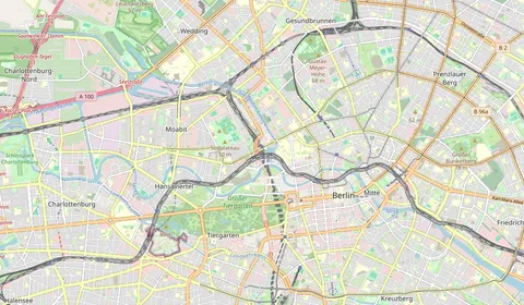 Carte montrant l’emplacement de Berlin Hbf