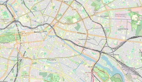 Carte montrant l’emplacement de Berlin Ostbahnhof
