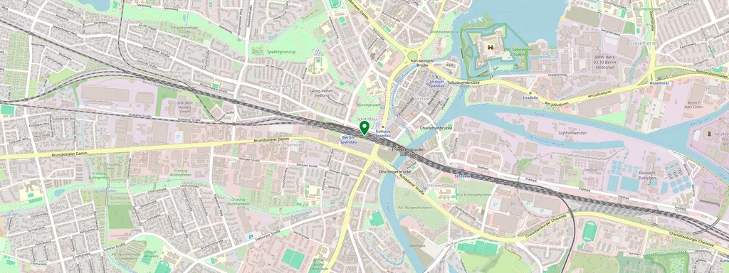 Karte mit der Lage von Berlin-Spandau