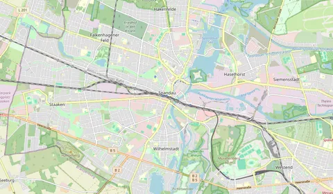 Karte mit der Lage von Berlin-Spandau