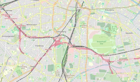 Carte montrant l’emplacement de Berlin Südkreuz