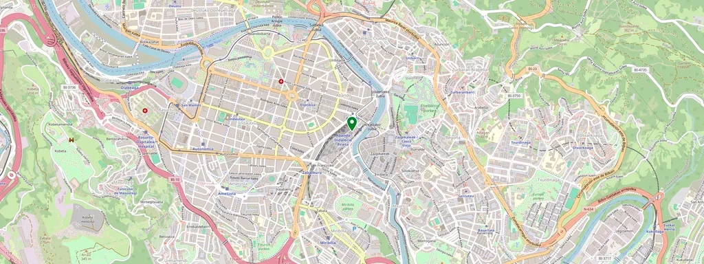 Mappa che mostra la posizione di Bilbao Abando