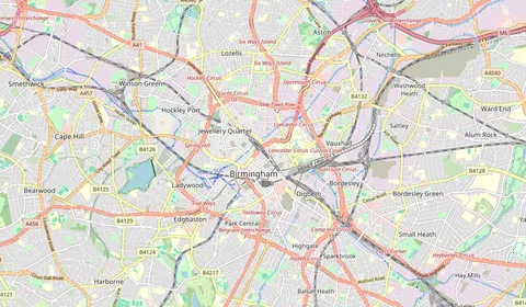 Map showing the location of Birmingham Snow Hill