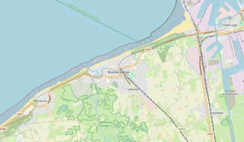 Map showing the location of Blankenberge