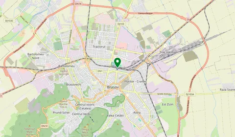 Map showing the location of Brașov