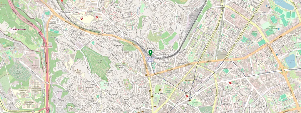Karte mit der Lage von Bratislava hl.st.
