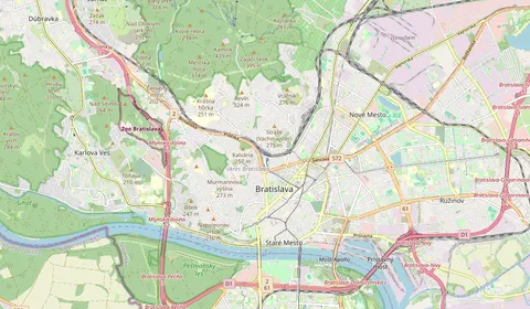 Kaart met de locatie van Bratislava hl.st.