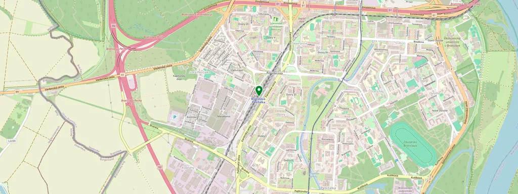 Karte mit der Lage von Bratislava-Petrzalka