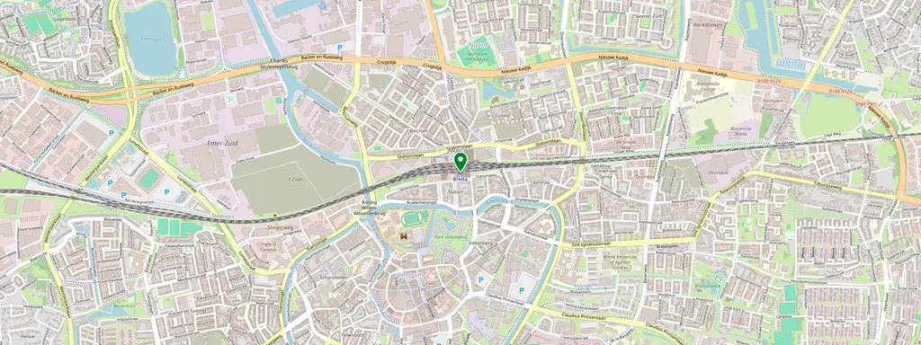 Mapa que muestra la ubicación de Breda