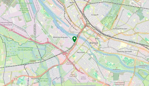 Mappa che mostra la posizione di Bremen Neustadt
