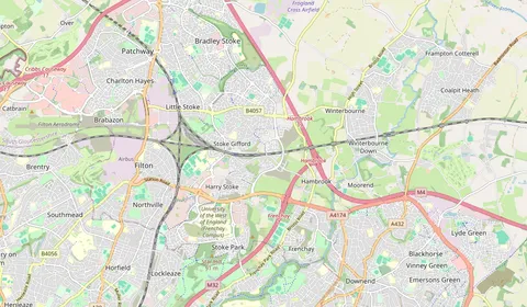 Map showing the location of Bristol Parkway