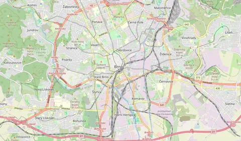 Map showing the location of Brno hl.n.