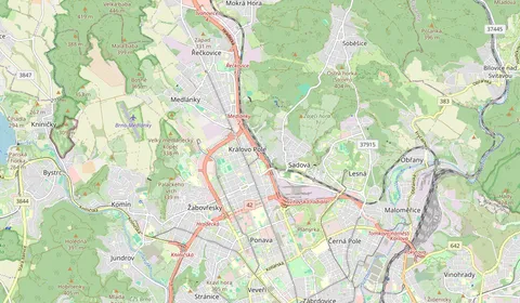 Map showing the location of Brno-Královo Pole
