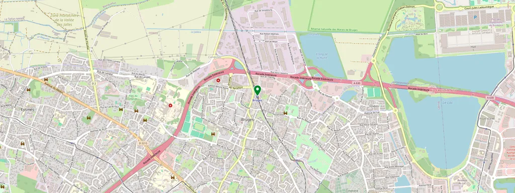 Mapa que muestra la ubicación de Bruges
