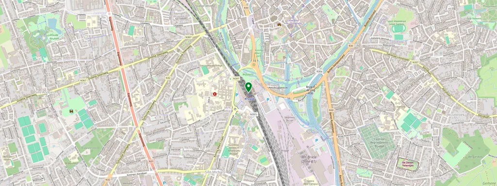 Mappa che mostra la posizione di Brugge / Bruges