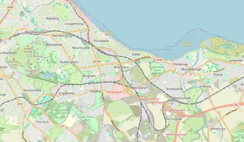 Map showing the location of Brunstane