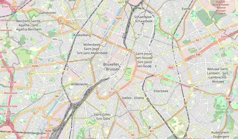 Map showing the location of Bruxelles-Central