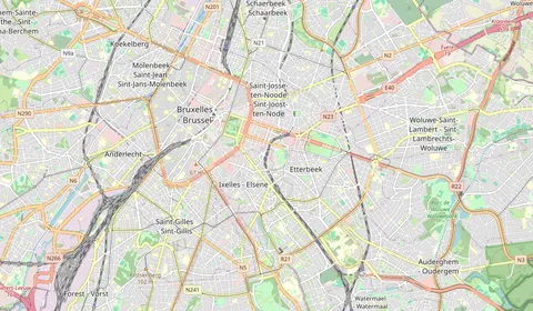 Map showing the location of Bruxelles-Luxembourg