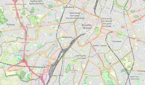 Map showing the location of Bruxelles-Midi