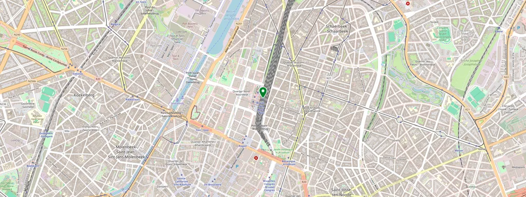 Carte montrant l’emplacement de Bruxelles-Nord