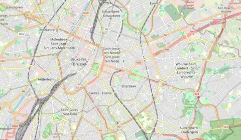 Map showing the location of Bruxelles-Schuman
