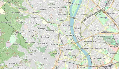 Map showing the location of Budapest-Déli