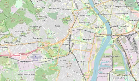 Map showing the location of Budapest-Kelenföld