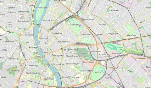 Map showing the location of Budapest-Keleti