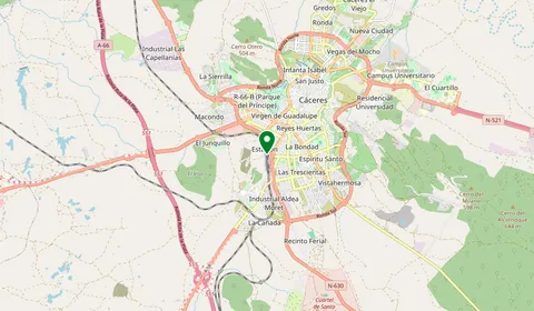 Mappa che mostra la posizione di Stazione di Cáceres