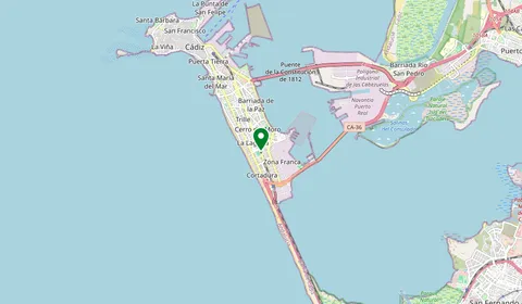 Map showing the location of Cádiz-Estadio