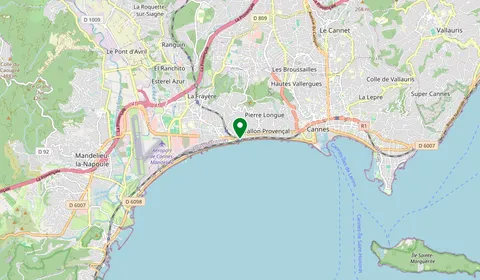 Map showing the location of Cannes-La Bocca