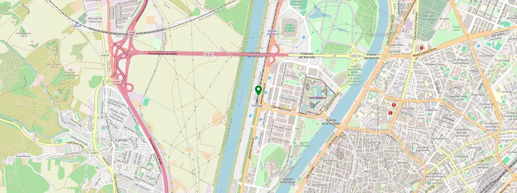 Carte montrant l’emplacement de Cartuja