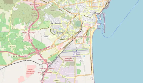 Map showing the location of Catania Aeroporto Fontanarossa