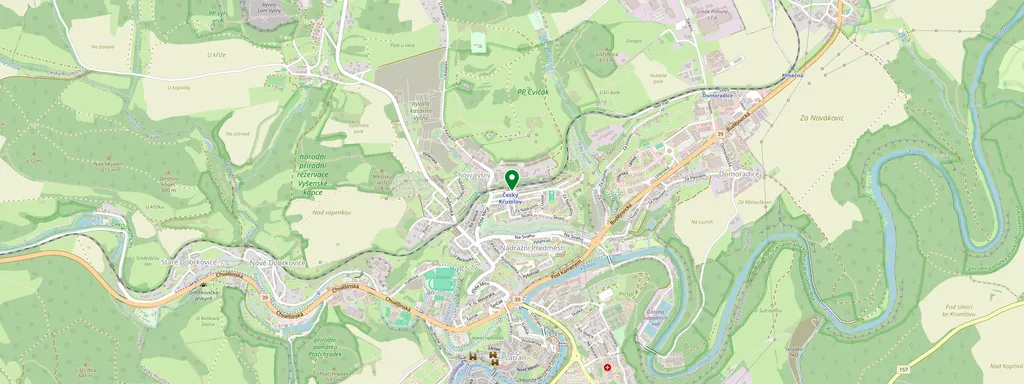 Map showing the location of Český Krumlov