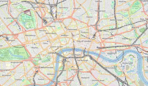 Mapa que muestra la ubicación de City Thameslink