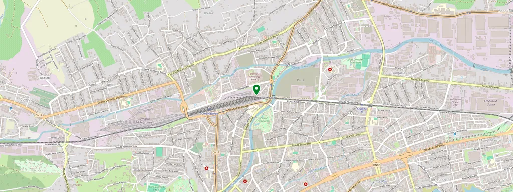 Map showing the location of Cluj-Napoca