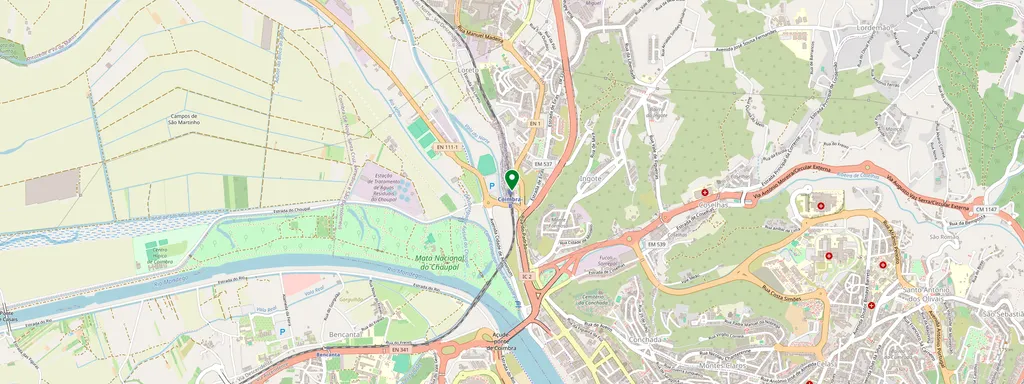 Kaart met de locatie van Coimbra-B