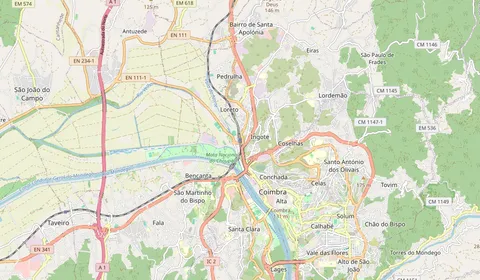 Mappa che mostra la posizione di Coimbra-B