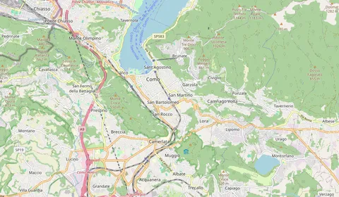 Karte mit der Lage von Como Borghi