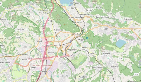 Karte mit der Lage von Como Camerlata