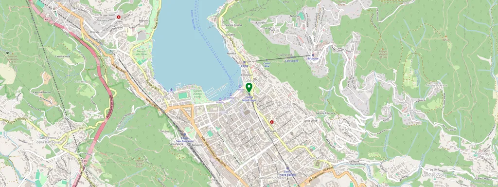 Mapa que muestra la ubicación de Como Lago