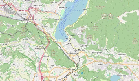 Karte mit der Lage von Como Lago