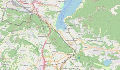 Karte mit der Lage von Como San Giovanni